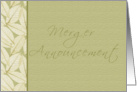 Merger Announcement card