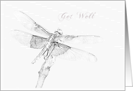 Get Well Dragonfly card