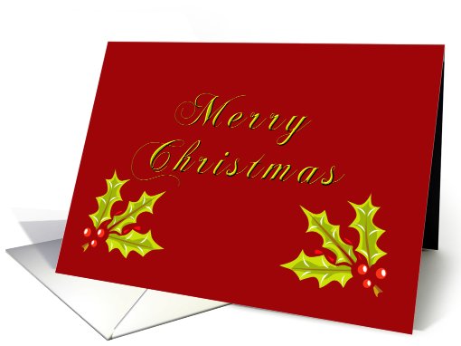 Merry Christmas - Holly card (672547)