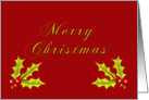 Merry Christmas - Holly card