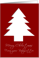 Merry Christmas From Your Babysitter card
