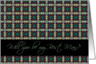 Will You be my Best Man? Black geometric card