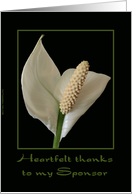 Thank You to my Sponsor - Peace Plant card
