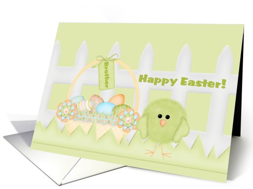 Happy Easter Brother- Green Chick card (776450)