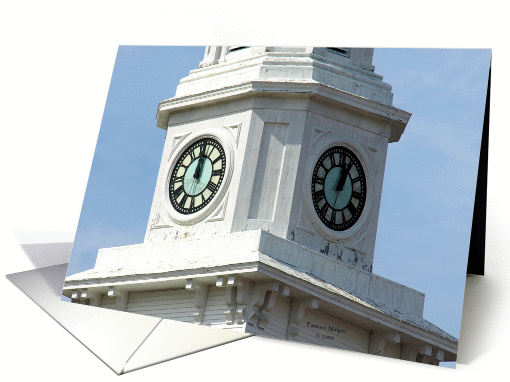 Church Clock Tower - Foxboro, MA card (868848)
