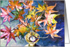 Maple Leaves Impressionist Still Life Blank Inside Card