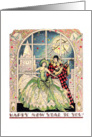 Happy New Year , Vintage Couple Dancing card