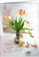Tulips Still Life for Someone Special Easter Card
