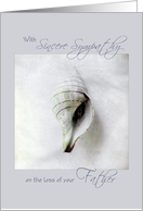 Sea Shell Sympathy at the Loss of Your Father Card