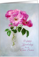 Rose Bouquet Birthday Card for Sister card