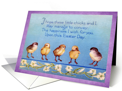 Sweet Baby Chicks Vintage Easter card (997337)