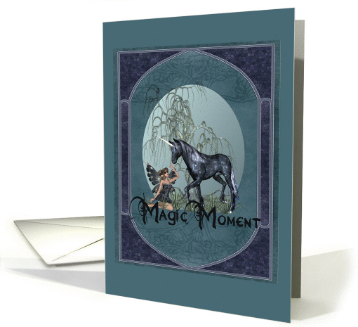 Fairy and Unicorn Blank card (114339)