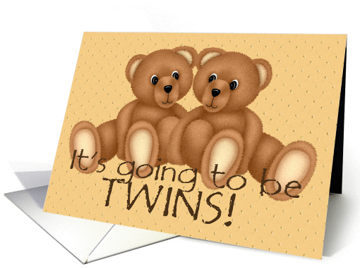 New Baby Twin Bears card (117012)
