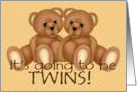 New Baby Twin Bears card