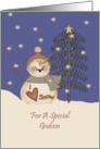 Godson Cute Snowman Christmas Card