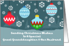 Great Granddaughter & Her Husband Vintage Ornaments Christmas Card