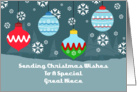 Great Niece Vintage Ornaments Christmas Card