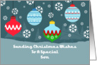 Son Vintage Ornaments Christmas Card
