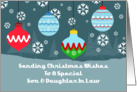 Son & Daughter In Law Vintage Ornaments Christmas Card