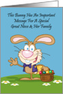 Jelly Beans Humor Great Niece and Her Family Easter Card