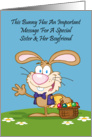 Jelly Beans Humor Sister and Her Boyfriend Easter Card