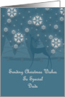 Dads Reindeer Snowflakes Christmas Card