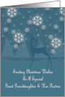 Great Granddaughter & Her Partner Reindeer Snowflake Christmas Card