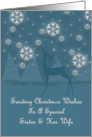 Sister And Her Wife Reindeer Snowflakes Christmas card
