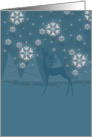 Reindeer Snowflakes Christmas card