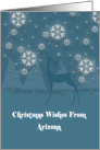 Arizona Reindeer Snowflakes Christmas Card