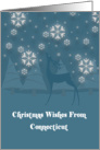 Connecticut Reindeer Snowflakes Christmas Card