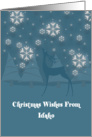 Idaho Reindeer Snowflakes Christmas Card
