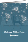 Tennessee Reindeer Snowflakes Christmas Card