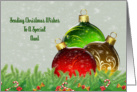 Aunt Pretty Ornaments Christmas Card