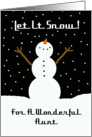 Let It Snow Aunt Christmas Card