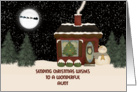 I Saw Santa Aunt Christmas Card