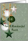Elegant Ornaments Aunt Christmas Card
