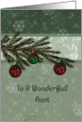 Ornaments Aunt Christmas Card