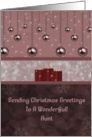 Pink Baubles Aunt Christmas Card