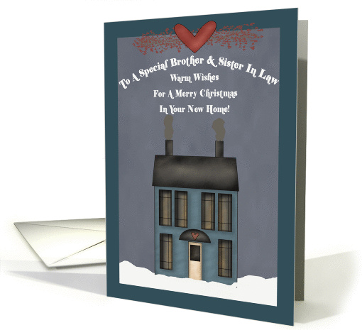 Special Brother and Sister In Law Christmas In New Home card (1002349)