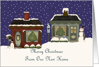 Cottages Our New Address Christmas Card