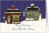 Cottages My New Address Christmas Card