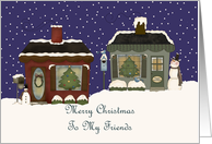 Cottages My Friends Christmas Card