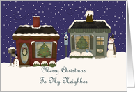 Cottages My Neighbor Christmas Card
