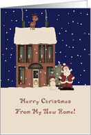 Primitive North Pole New Home Christmas Card