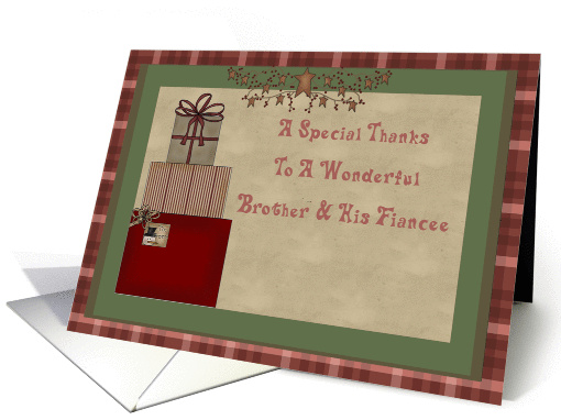 Brother and His Fiancee, Thank You For The Christmas Gift card