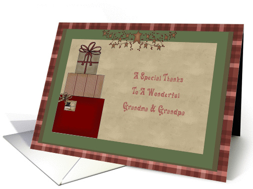 Grandma and Grandpa, Thank You For The Christmas Gift card (1199760)