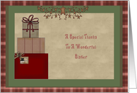 Sister, Thank You For The Christmas Gift Card