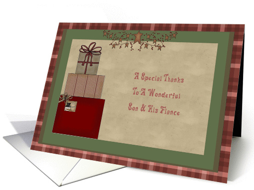 Son and His Fiance, Thank You For The Christmas Gift card (1199894)