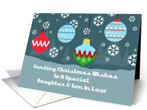 Daughter and Son In Law Vintage Ornaments Christmas card (1201678)